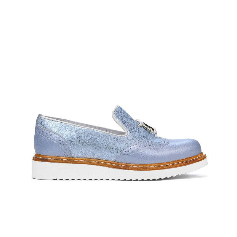 Damen Freizeitschuhe 659 perlmutt blau kombiniert