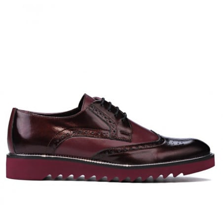 Herren Freizeitschuhe 831 Lack Bordeaux kombiniert