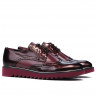 Herren Freizeitschuhe 831 Lack Bordeaux kombiniert