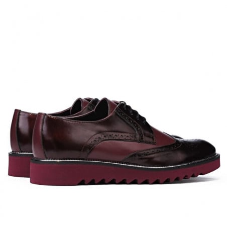 Herren Freizeitschuhe 831 Lack Bordeaux kombiniert