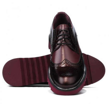 Herren Freizeitschuhe 831 Lack Bordeaux kombiniert
