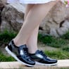 Damensneaker 682 schwarze Lackkombination
