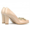 Elegante Damenschuhe 1245 Lack Elfenbein kombiniert