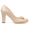 Elegante Damenschuhe 1245 Lack Elfenbein kombiniert