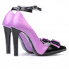 Elegante Damenschuhe 1264 Lack Lila+Schwarz