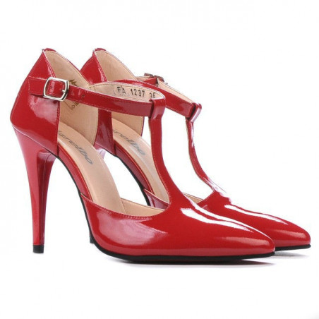 Damen Sandalen 1237 roter Lack