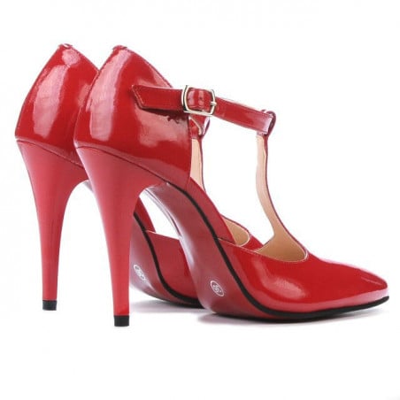 Damen Sandalen 1237 roter Lack