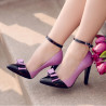 Elegante Damenschuhe 1264 Lack Lila+Schwarz lifestyle