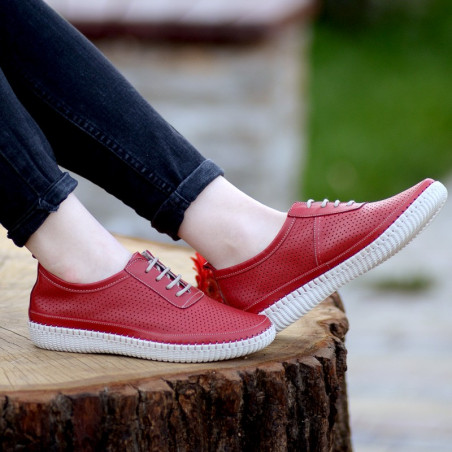 Damen Mokassins 688 rot