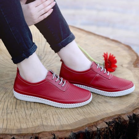 Damen Mokassins 688 rot lifestyle