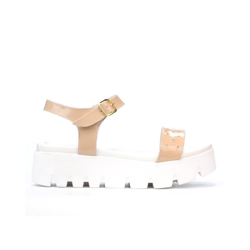 Damen Sandalen 5034 Lack Nude