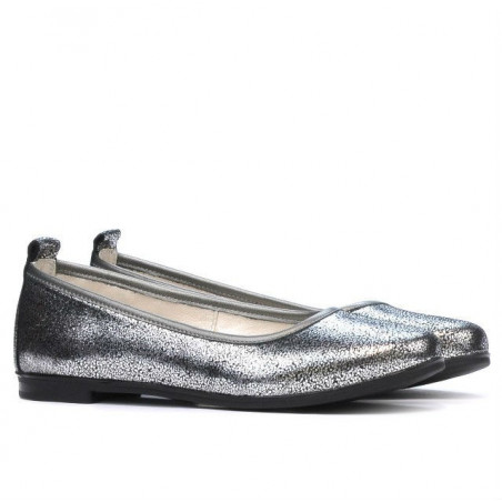 Damen-Ballerinas 687 Perlmutt-Silber