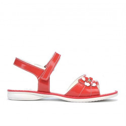 Kindersandalen 524 Lack Rot Korallenrot