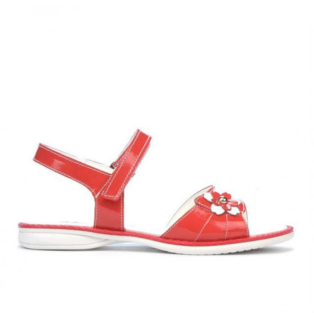 Kindersandalen 524 Lack Rot Korallenrot