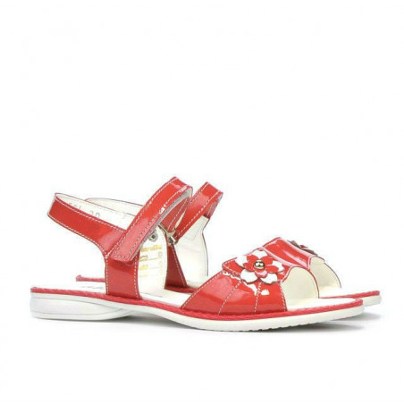 Kindersandalen 524 Lack Rot Korallenrot