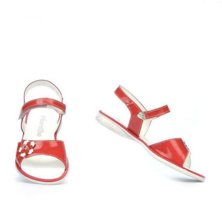 Kindersandalen 524 Lack Rot Korallenrot