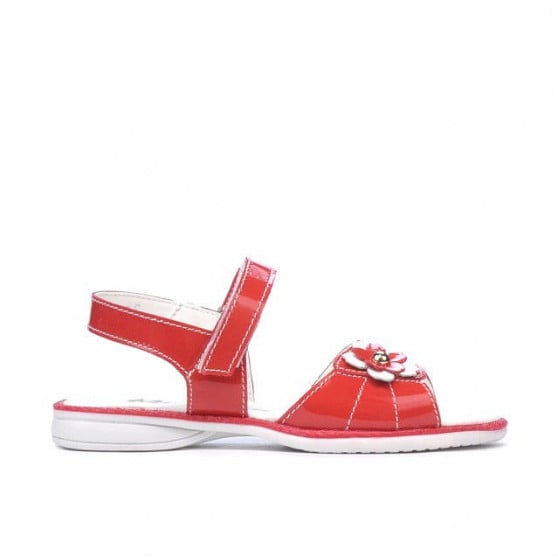 Kleinkinder-Sandalen 55c Lack Rot Koralle Kleinkinder-Sandalen 55c Lack Rot Koralle