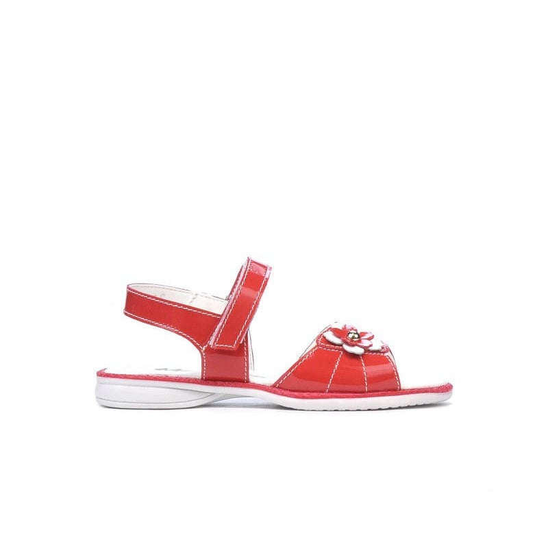 Kleinkinder-Sandalen 55c Lack Rot Koralle