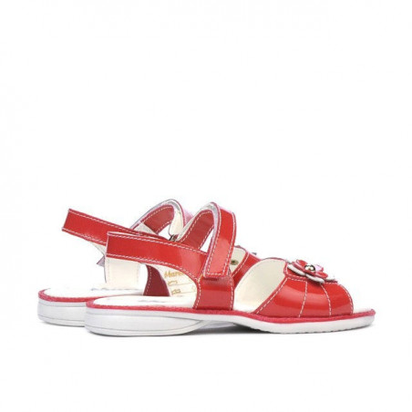 Kleinkinder-Sandalen 55c Lack Rot Koralle
