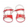 Kleinkinder-Sandalen 55c Lack Rot Koralle