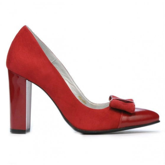 Elegante Damenschuhe 1262 Rot Antilopenkombination Elegante Damenschuhe 1262 Rot Antilopenkombination