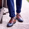 Casual / elegante Herrenschuhe 874 Indigo+Braun