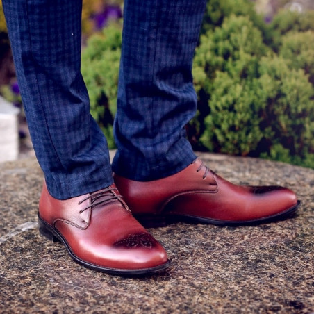 Elegante Herrenschuhe 828-1 in Braun