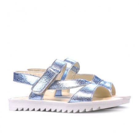 Kinder Sandalen 525 Blau Silber