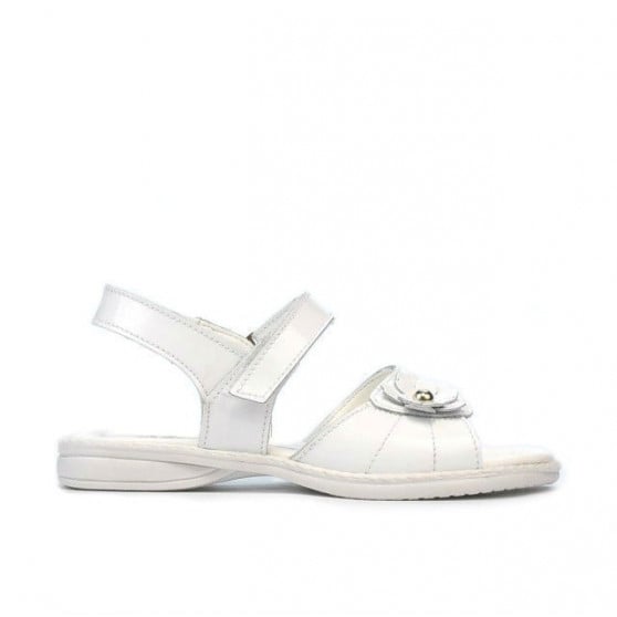 Kleinkinder Sandalen 55c Lack Weiß Kleinkinder Sandalen 55c Lack Weiß