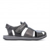 Kindersandalen 324 schwarz+grau