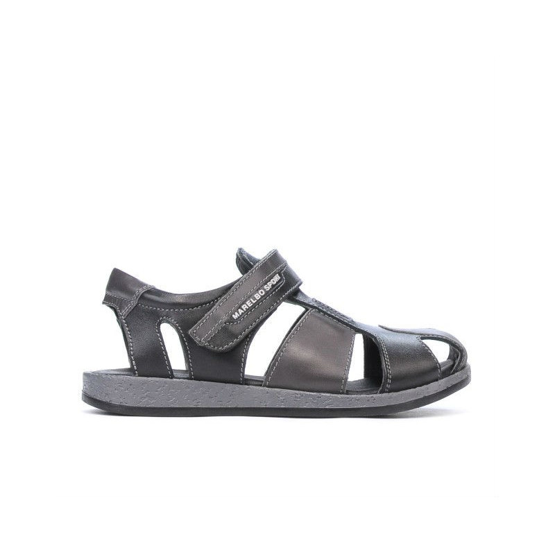 Kindersandalen 324 schwarz+grau