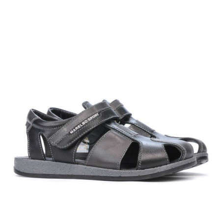 Kindersandalen 324 schwarz+grau