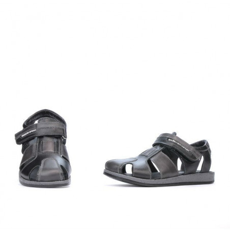 Kindersandalen 324 schwarz+grau