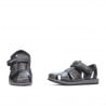 Kindersandalen 324 schwarz+grau