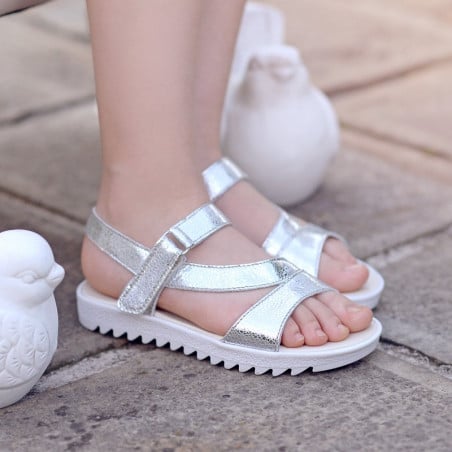 Kindersandalen 525 silberfarben