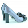 Elegante Damenschuhe 1226 hell-lila Lack + schwarz