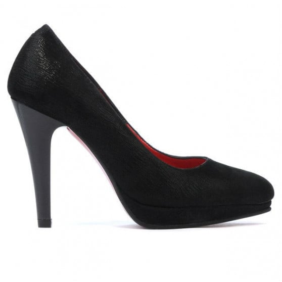 Elegante Damenschuhe 1233 schwarz satiniert Elegante Damenschuhe 1233 schwarz satiniert