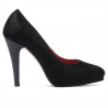 Elegante Damenschuhe 1233 schwarz satiniert