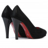 Elegante Damenschuhe 1233 schwarz satiniert