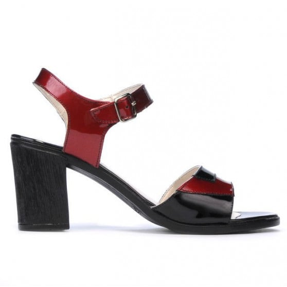 Damensandalen 5042 bordeaux+schwarz Damensandalen 5042 bordeaux+schwarz