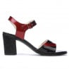 Damensandalen 5042 bordeaux+schwarz