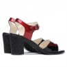 Damensandalen 5042 bordeaux+schwarz