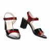 Damensandalen 5042 bordeaux+schwarz