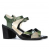 Damensandalen 5042 grün+schwarz