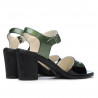 Damensandalen 5042 grün+schwarz