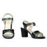 Damensandalen 5042 grün+schwarz