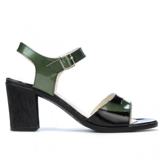 Damensandalen 5042 grün+schwarz Damensandalen 5042 grün+schwarz