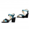 Damen Sandalen 5042 blau+schwarz