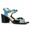 Damen Sandalen 5042 blau+schwarz