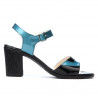 Damen Sandalen 5042 blau+schwarz